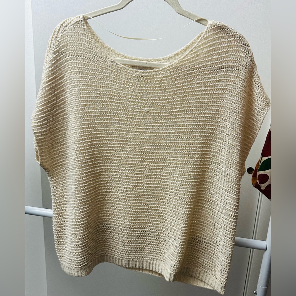 LOFT Cream Women's Crew Neck Sweater